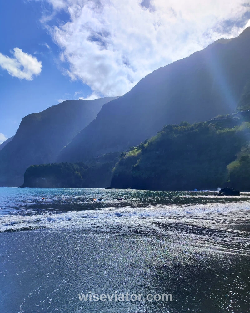 Madeira black sand beaches - seixal beach